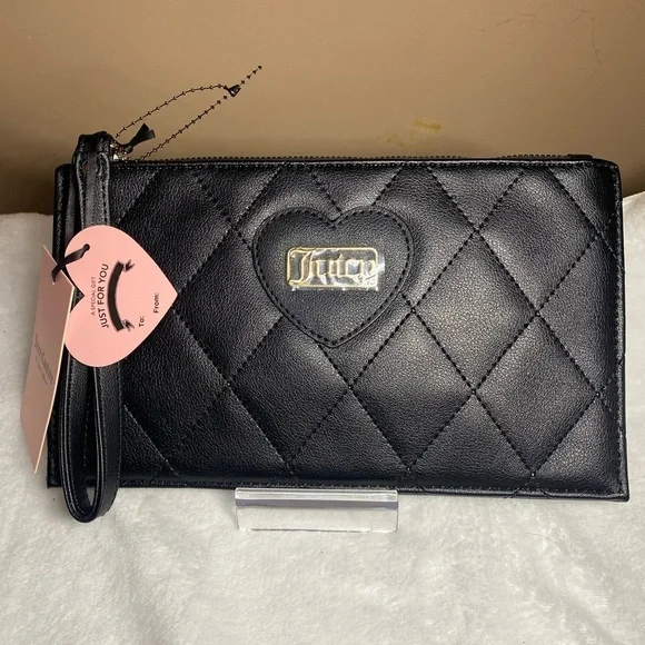 NWT Juicy Couture Wristlet Black - Picture 1 of 6
